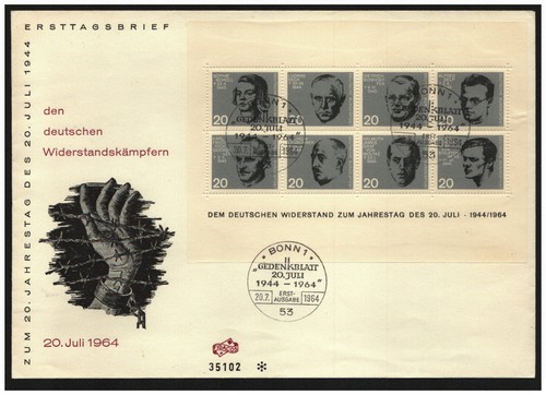Bund block ersttagsbrief - bund,