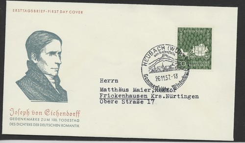 Briefmarken bund fdc 1957 - briefmarken,