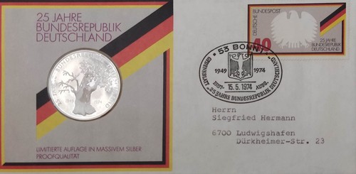 Ersttagsbrief jahre - 25,
