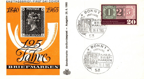 Fdc 125 jahre briefmarken - 125,